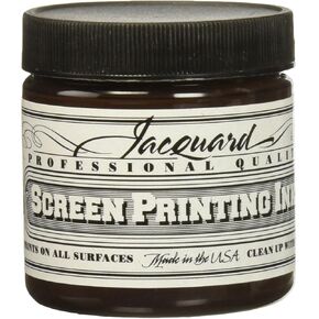 Jacquard Professional Screen Print Ink, Water-Soluable, 4oz Jar, Brown (116) in Saudi Arabia