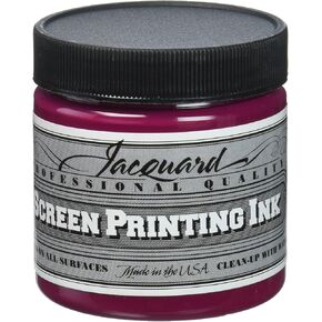 Jacquard Professional Screen Print Ink, Water-Soluable, 4oz Jar, Process Magenta (141) in Saudi Arabia