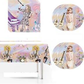 41 قطعة من لوازم الحفلات ذات طابع تايلور سينجر، 20 طبق، 20 منديل ومفرش طاولة، ديكورات حفلات عيد الميلاد للأولاد والبنات in Kuwait