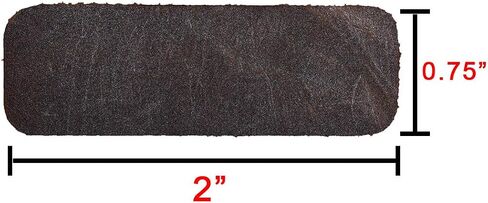 Hide & Drink, Leather Rectangles Rounded Corners (0.75 x 2 in.), 1.8mm Thick (Set of 20) for Handcrafts/DIY/Jewelry/Ornaments/Creations, Handmade Includes 101 Year Warranty :: Bourbon Brown in Saudi Arabia