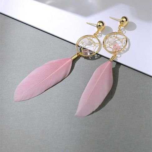 600PCS Colorful Feathers DIY Crafting Feathers Wedding and Party Decoration Feathers Christmas Feather Bulk for Mask,Windbell and Earrings,3-5 Inch in Kuwait