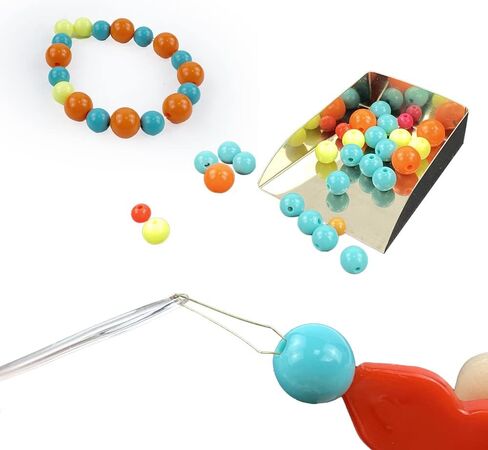 صندوق تخزين لصنع الاساور والقلائد والمجوهرات والمجوهرات والخرز بلون رمادي، صندوق تخزين، صينية تنظيم ادوات القياس الحرفية مع كماشة وفرجار ومجموعة ادوات الخرز (23 قطعة) in Kuwait