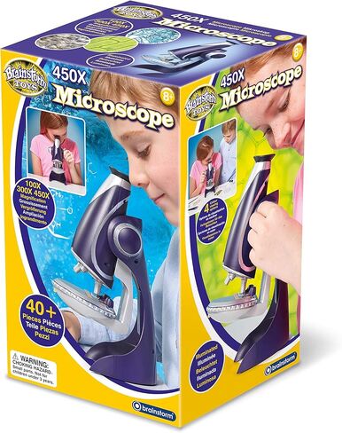 Brainstorm Toys 450X Illuminated Microscope Designed for Children Ages 8+ Years, Multi-Colour (Model: E2070) in Kuwait