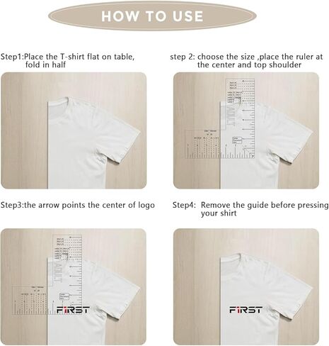 دليل مسطرة KINGRIA لمحاذاة الفينيل من الأكريليك على الصدر الأيسر أداة وضع شعار الخياطة اليدوية ملحقات مسطرة للتطريز والطباعة بالضغط الحراري in Kuwait