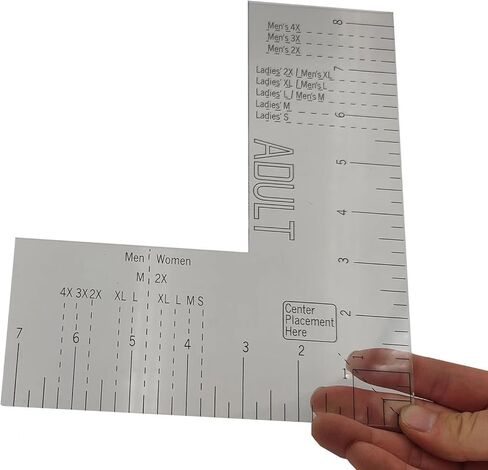 دليل مسطرة KINGRIA لمحاذاة الفينيل من الأكريليك على الصدر الأيسر أداة وضع شعار الخياطة اليدوية ملحقات مسطرة للتطريز والطباعة بالضغط الحراري in Kuwait