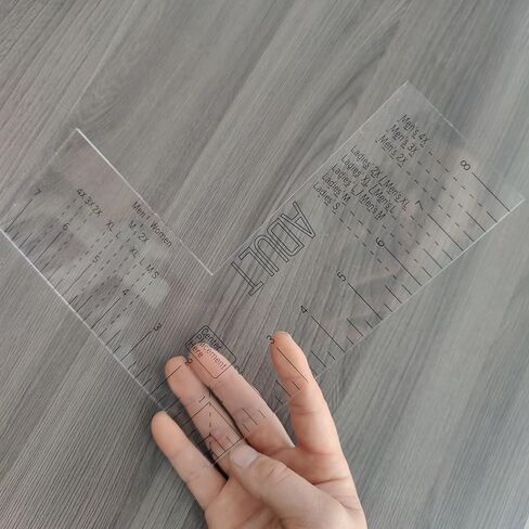 دليل مسطرة KINGRIA لمحاذاة الفينيل من الأكريليك على الصدر الأيسر أداة وضع شعار الخياطة اليدوية ملحقات مسطرة للتطريز والطباعة بالضغط الحراري in Kuwait