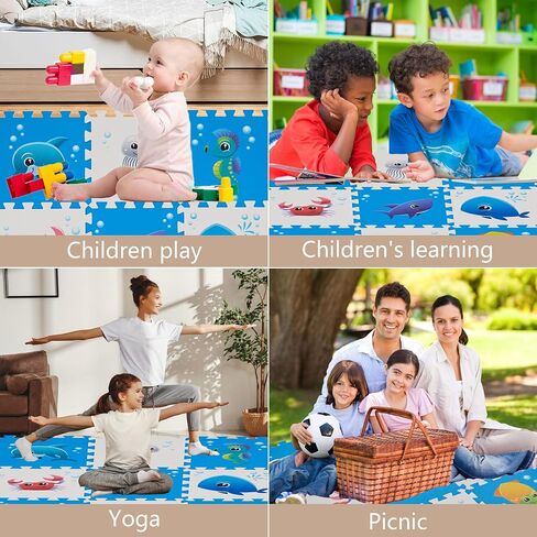 PLAY 10 Foam Puzzle Mat, Foam Playmat for Babies, City Road Track Puzzle Mat 9 Pieces in Saudi Arabia