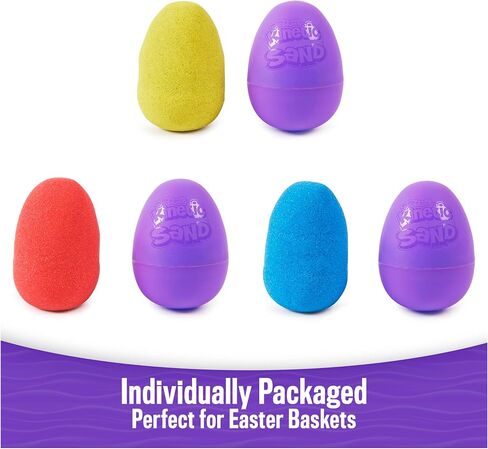 Kinetic Sand, 20-Pack Eggs with Red, Yellow, and Blue Play Sand, Christmas Stocking Stuffers, Party Favors & Goodie Bag Toys, Sensory Toys for Kids in Saudi Arabia