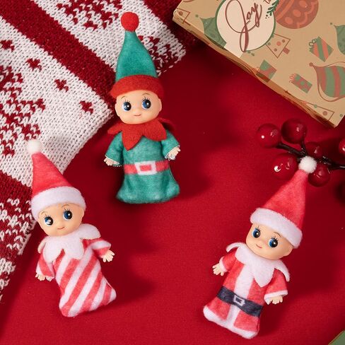 دمية قزم صغيرة من 3 قطع من جوين، دمية قزم صغيرة من الفينيل الملون على الوجه من الفينيل، اكسسوارات قزم للاطفال الاولاد والبنات من اجل ملحقات ودعائم القزم وتقويمات ادفينت وحشو الجورب in Kuwait