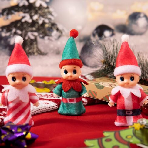 دمية قزم صغيرة من 3 قطع من جوين، دمية قزم صغيرة من الفينيل الملون على الوجه من الفينيل، اكسسوارات قزم للاطفال الاولاد والبنات من اجل ملحقات ودعائم القزم وتقويمات ادفينت وحشو الجورب in Kuwait