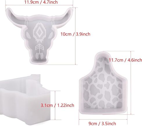2 Pcs Freshie Molds for Aroma Beads, Highland Cow and Cowboy Silicone Molds for Car Freshie, Large Car Freshies Supplies Silicone Molds for Soap, Candle, Resin, Clay, DIY Craft, Gifts, Home Decor in Saudi Arabia