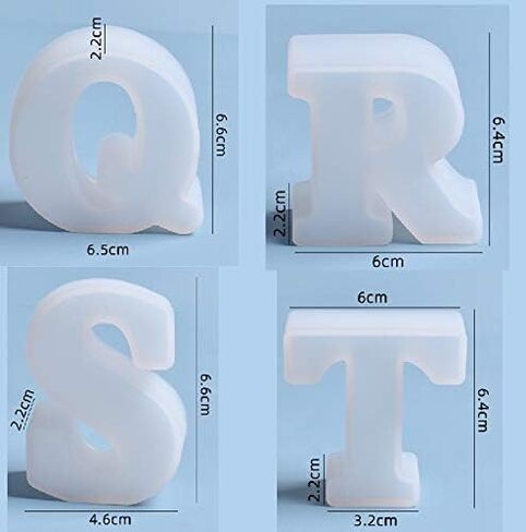 2.5 Inch 26 Pack Resin Mold 26 English Alphabet Letter Mold Silicone Mold for Resin Alphabet Resin Silicone Mold Handmade Letter Resin Casting Mold Capital Letter Mold in Kuwait