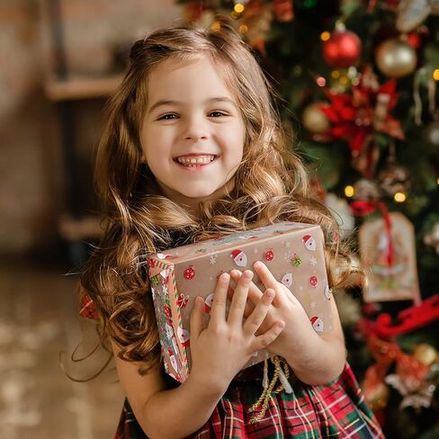 غلاف هدايا بنمط سانتا كلوز 2.5 مل ورق تغليف شفاف كريستالي شفاف من شركة تشومومي لأعياد الميلاد سيلوفان ملفوف من الكريستال الشفاف للسلال، الهدايا، الأزهار، الحلويات، الطعام، الحرف اليدوية (3000x40 سم) in Kuwait