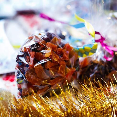 عبوة من 2 بكرة ملفوفة من السليفان الشفافة (80.04 سم × 30.48 متر)، 30 كيس من الكيلوفان الشفاف من الكريستال، ورق تغليف شفاف للسلال، الهدايا، الأزهار، الفنون والحرف اليدوية، بكرات سيلي آمنة للطعام in Kuwait