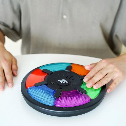 لعبة ذاكرة مضيئة مع أصوات من بيترلاين - لعبة إلكترونية كلاسيكية محمولة بـ 6 تسلسلات للأولاد والبنات والكبار، خفيفة الوزن، هدية محمولة للأطفال in Kuwait