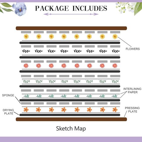 أويهياي مجموعة ضغط الزهور من 6 طبقات 6.3 × 8.3 انش، مجموعة ضغط النباتات لحفظ الزهور بما في ذلك التعليمات، مجموعة ضغط الزهور المجففة التي تصنعها بنفسك للبالغين والاطفال in Kuwait