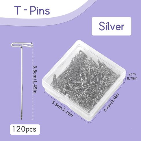 1 Inch 120 Pcs T Pins, Sewing Pins Wig pins Knitting Supplies in Kuwait