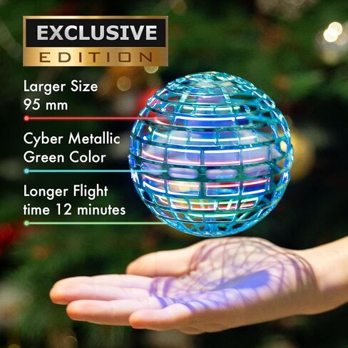 HAJIMARI Flying Ball G2 - Boomerang Ball That Comes Back to You | Floating Ball Toy for Kids and Adults | Drop-Resistant Levitation Ball | Soaring Orb Toy Hovers & Climbs | Up to 12 Min Runtime in Saudi Arabia