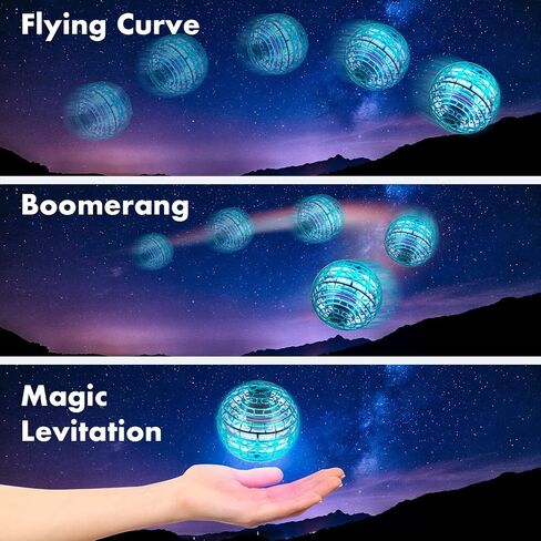 HAJIMARI Flying Ball G2 - Boomerang Ball That Comes Back to You | Floating Ball Toy for Kids and Adults | Drop-Resistant Levitation Ball | Soaring Orb Toy Hovers & Climbs | Up to 12 Min Runtime in Saudi Arabia