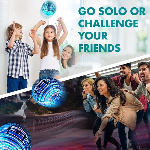 HAJIMARI Flying Ball G2 - Boomerang Ball That Comes Back to You | Floating Ball Toy for Kids and Adults | Drop-Resistant Levitation Ball | Soaring Orb Toy Hovers & Climbs | Up to 12 Min Runtime in Saudi Arabia