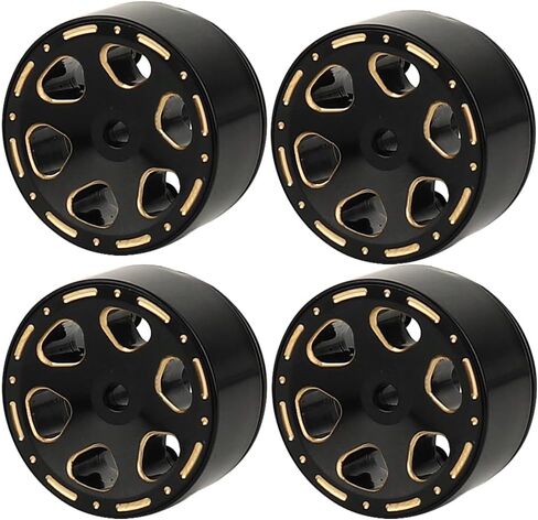 ZXYRC 1.0 بوصة طلاء أسود نحاسي 1:24 حواف محور عجلات Beadlock لـ 1/24 محوري AX24 SCX24 C10 شيفروليه 1/18 TRX4m RC أجزاء ترقية السيارة الزاحفة (النمط B) in Kuwait