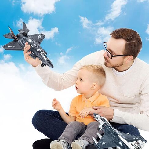 نموذج طائرة عسكرية مقاتلة F35 بمقياس 1:72 تعمل بالسحب للخلف مع اضواء واصوات للاطفال in Kuwait