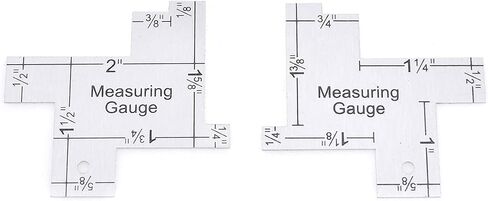 Semetall 2Pack Mini 2 "مقياس قياس يدوي لخياطة اللحف والترقيع، بلاستيك، فضي in Kuwait