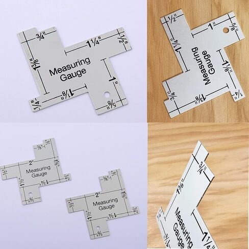 Semetall 2Pack Mini 2 "مقياس قياس يدوي لخياطة اللحف والترقيع، بلاستيك، فضي in Kuwait