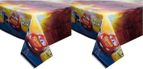 Unique Disney Cars 3 Rectangular Plastic Table Cover - 54" x 84", 1 Pc in Kuwait