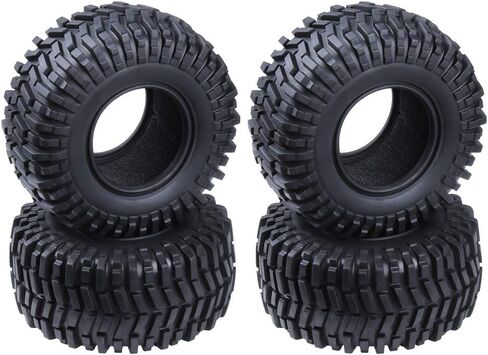 إطارات Hobbypark 2. 2 بوصة مع حشوات إسفنجية ذات إطارات إطارات ذات قفل خرز لشاحنة 1/10 RC Rock Crawler بديلة لجميع التضاريس (4 عبوات) in Saudi Arabia