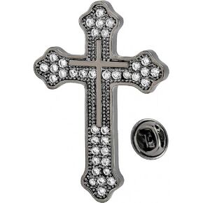 Cross Brooch Tie Pins for Men Women Shirt Lapel Pin Brooch Suit Accessories