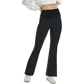 TOPYOGAS Womens Casual Flare Leggings with Pocket Bootleg Yoga Pants Crossover Hight Waisted Workout Pants