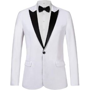 THWEI Mens Tuxedo Jacket One Button Blazer Dress Suit for Wedding Dinner Party in Kuwait