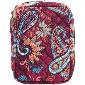 حقيبة تنظيم المجوهرات النسائية المصنوعة من القطن بسحاب من Vera Bradley، مظهر وردي - قطن معاد تدويره، مقاس واحد in Kuwait