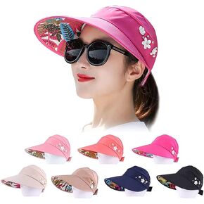قبعات الشمس للنساء ذات حافة واسعة للوقاية من الشمس، قبعة صيفية للحماية من الأشعة فوق البنفسجية in Kuwait
