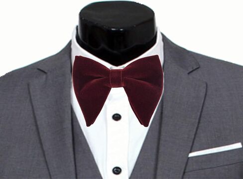 Justar Men's Velvet Bow Ties Pre-Tied Oversized Bowtie Formal Tuxedo Butterfly Big Bowties in Kuwait