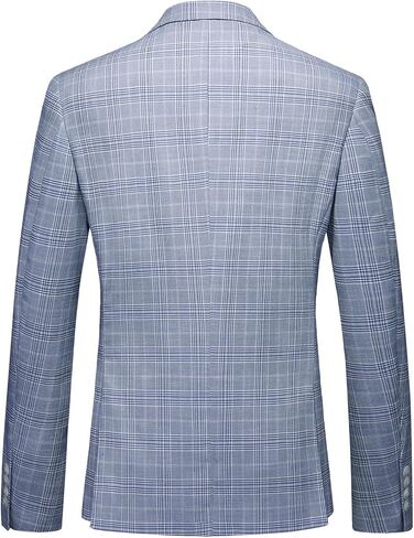 Men's Plaid Blazer Sport Coats Jackets Slim Fit Lightweight Casual Checkered Blazer for Men in Kuwait