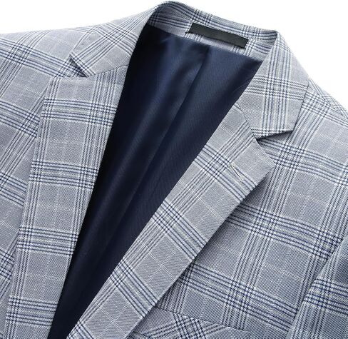 Men's Plaid Blazer Sport Coats Jackets Slim Fit Lightweight Casual Checkered Blazer for Men in Kuwait
