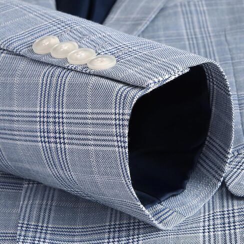 Men's Plaid Blazer Sport Coats Jackets Slim Fit Lightweight Casual Checkered Blazer for Men in Kuwait