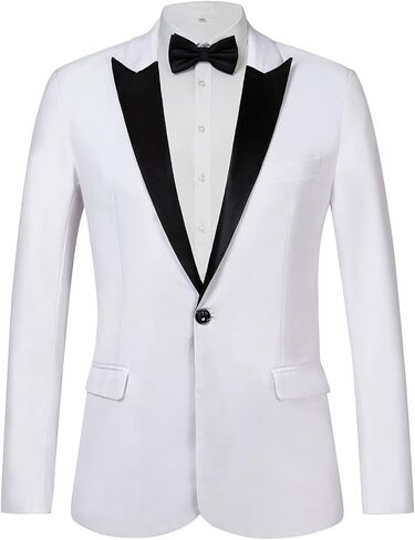 THWEI Mens Tuxedo Jacket One Button Blazer Dress Suit for Wedding Dinner Party in Kuwait