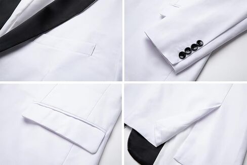 THWEI Mens Tuxedo Jacket One Button Blazer Dress Suit for Wedding Dinner Party in Kuwait