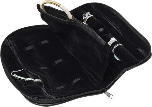 Noble Travel Jewelry Pouch - Compact Jewelry Travel Organizer with Zipper Closure and Pocket - Travel Jewelry Organizer (Small) in Saudi Arabia