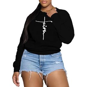 Nimsruc Women Crewneck Sweatshirts Long Sleeve Casual Oversized Sweatshirt