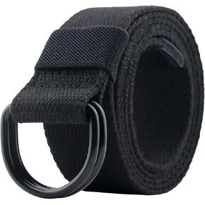ALPHYLY Canvas Belt, Double D-ring Belt, Canvas Web Belt for Men/Women Casual Belt
