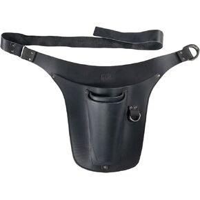 Hide & Drink, Florist Tool Belt for Women, Measuring Tape Holder, Gardening Scissors Holster, Small Waist Bag, Pruning Shears Case for Ladies, Full Grain Leather, Handmade, Charcoal Black in Saudi Arabia