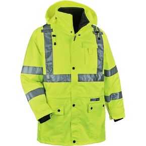 Ergodyne mens Hoodie Type R Class 3 4 in 1 Jacket, Lime, X-Large US in Saudi Arabia