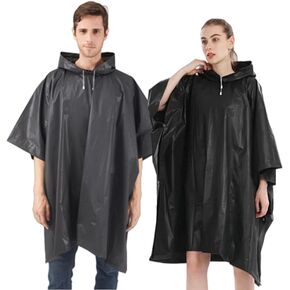 RUISHYY Rain Ponchos for Adults (2-5 Pack), Reusable EVA Rain Poncho Portable Rain Coats for Men Women Waterproof with Hood