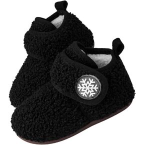 Charrost Toddler Slippers Baby Girls Boys Soft Sole Non Slip Socks House Slippers Baby First Walking Shoes Infant Lightweight Safer Slip On Winter Warm Fuzzy Fleece Sneakers Rubber Sole Indoor