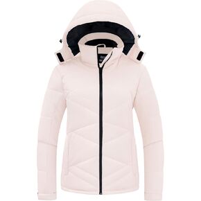 Skieer Women's Waterproof Ski Jacket Warm Snow Winter Coat Mountain Windproof Hooded Raincoat