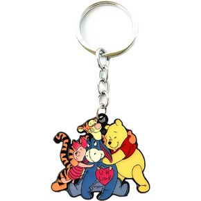 JDHFJFH Winnie pooh Keychain Metal Anime Gifts Keychain for Boys Girls and Women